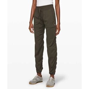 LULULEMON Dance Studio Sz 8 Olive Green Jogger